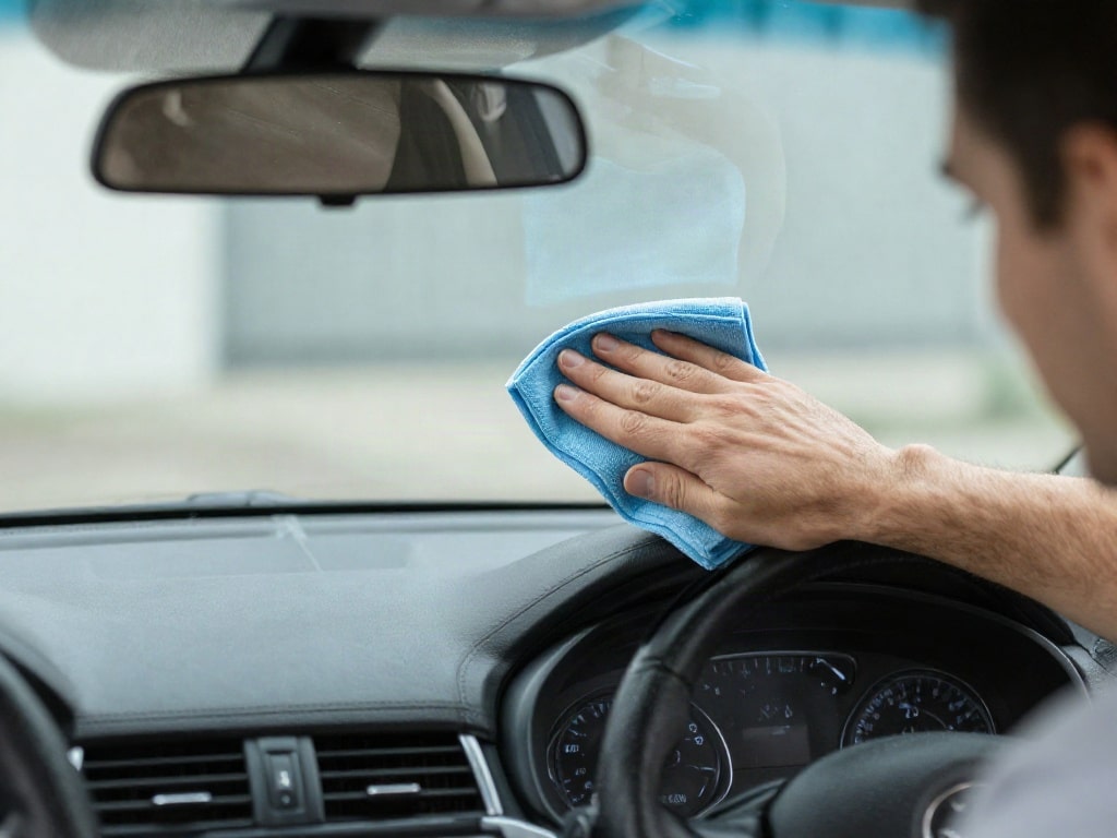 Autoscheibe innen reinigen
