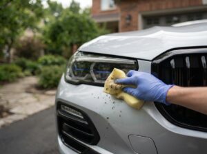 Insekten vom Auto entfernen