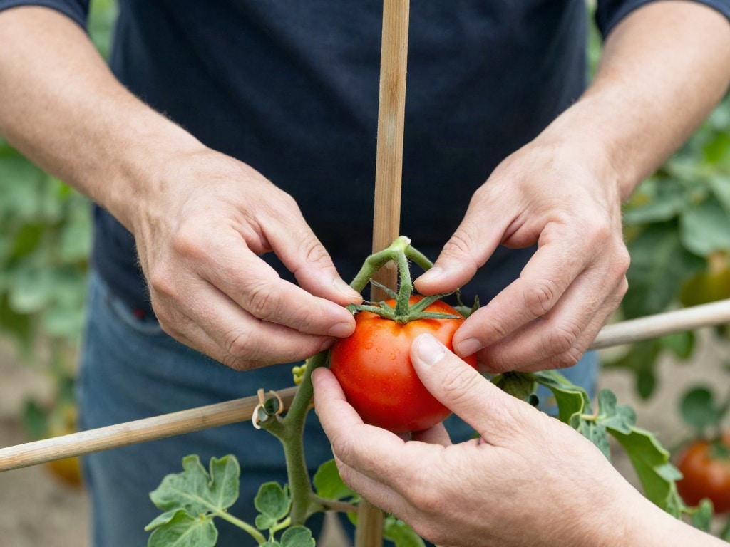 Tomaten anbinden