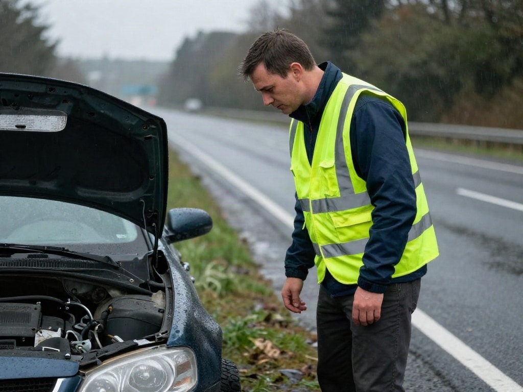 Pannenausrüstung Auto verstauen