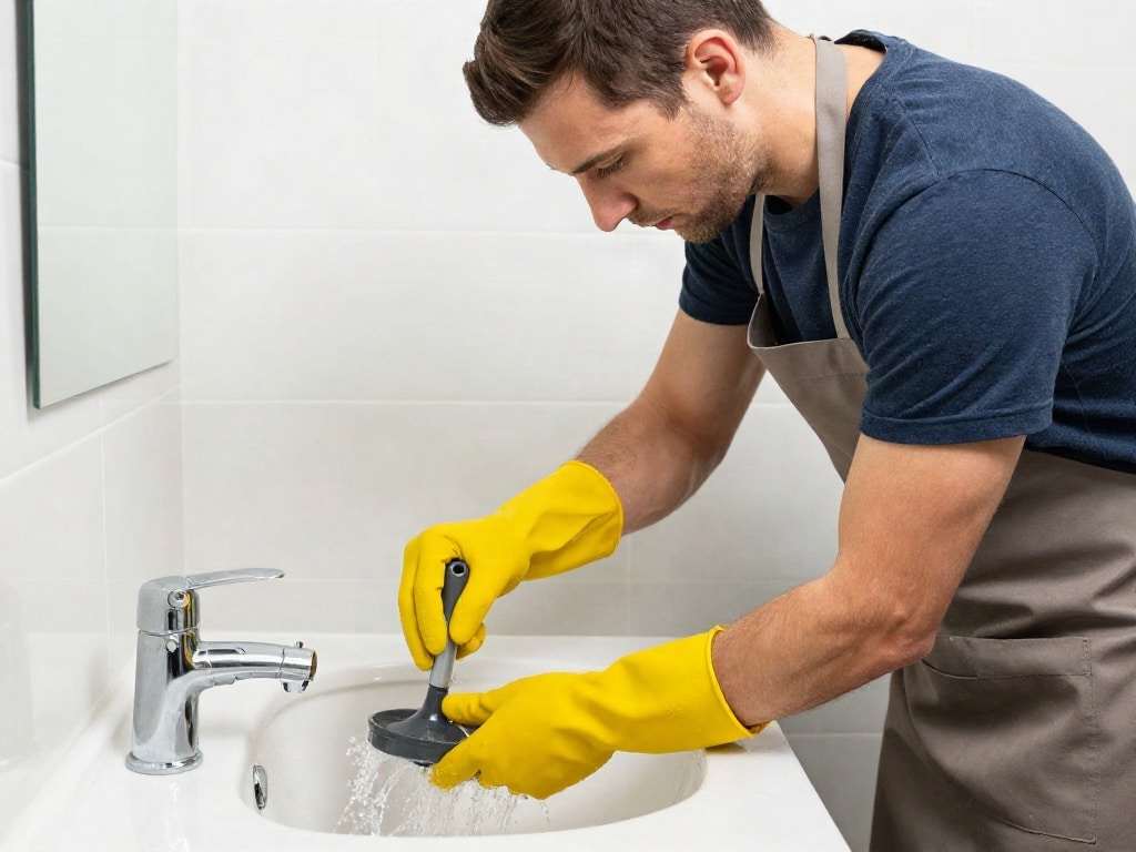 Waschbecken Abfluss reinigen